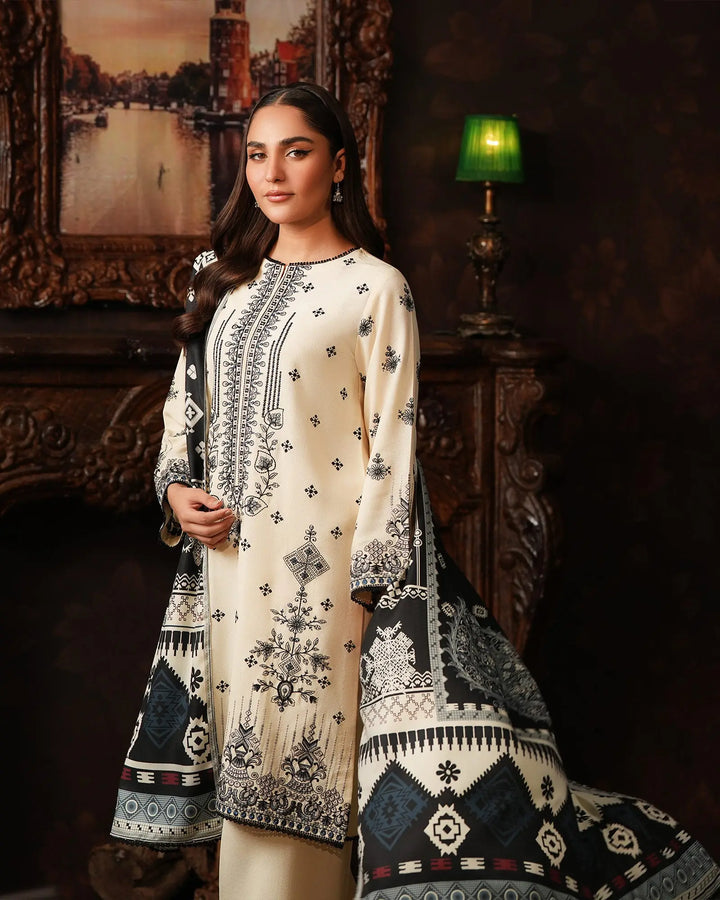 3 Piece Karandi Linen Suit Stitched | 16379-IG-K.LN - Sha Posh Textile