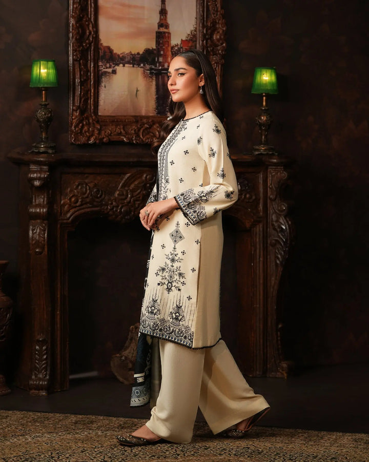 3 Piece Karandi Linen Suit Stitched | 16379-IG-K.LN - Sha Posh Textile