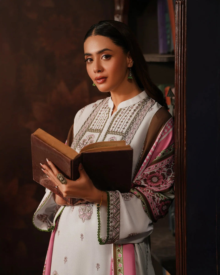 3 Piece Karandi Linen Suit Stitched | 16380-IG-K.LN - Sha Posh Textile
