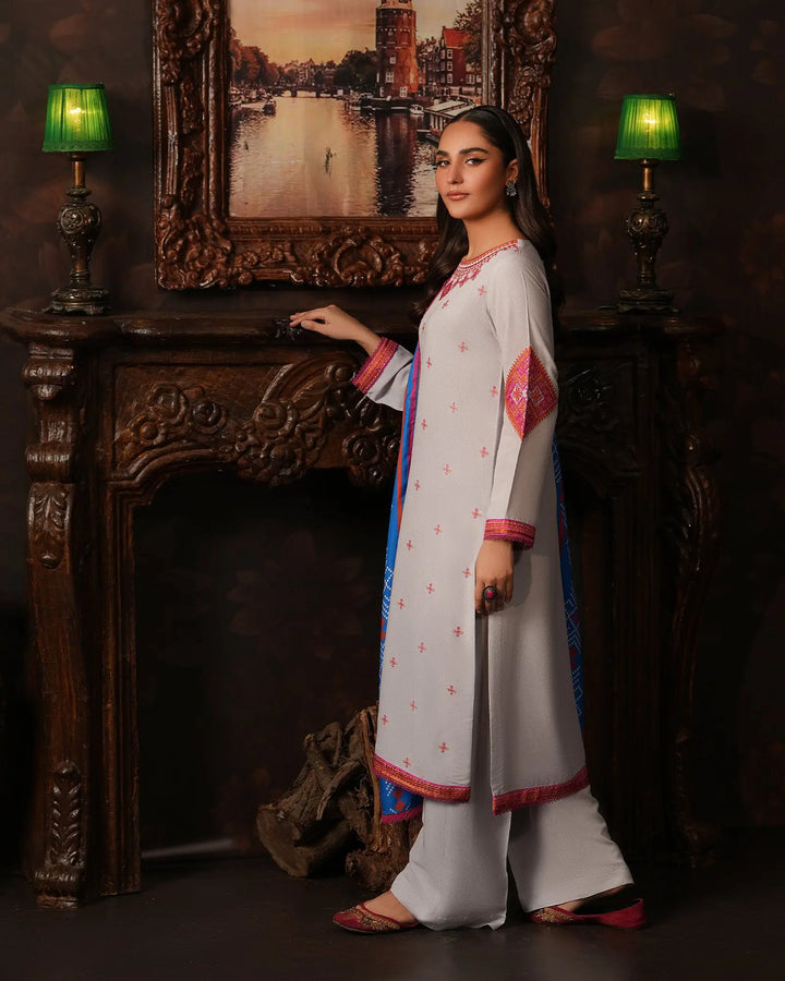 3 Piece Karandi Linen Suit Stitched | 16381-IG-K.LN - Sha Posh Textile