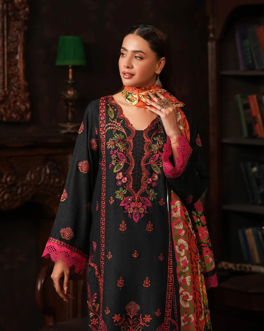 3 Piece Karandi Linen Suit Stitched | 16384-IG-K.LN - Sha Posh Textile
