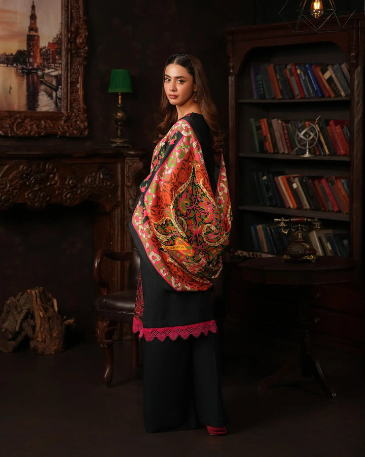 3 Piece Karandi Linen Suit Stitched | 16384-IG-K.LN - Sha Posh Textile