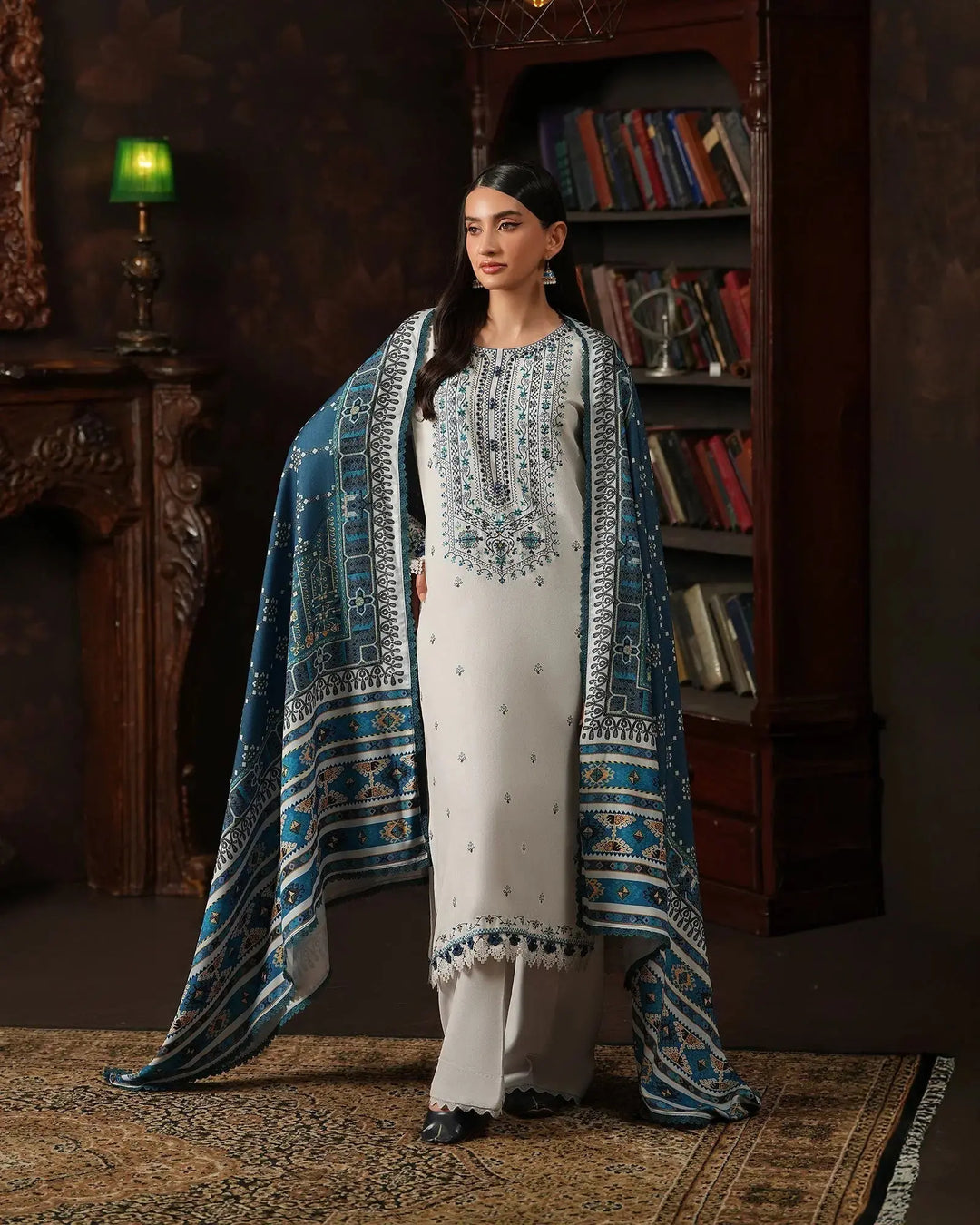 3 Piece Karandi Linen Suit Stitched | 16347-IG-K.LN - Sha Posh Textile