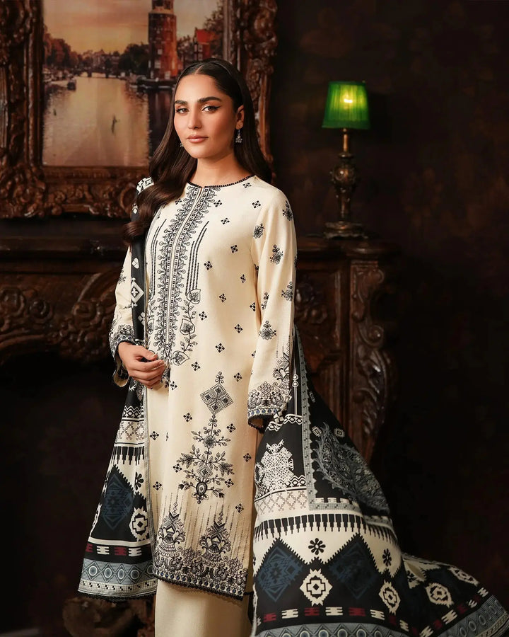 3 Piece Karandi Linen Suit Stitched | 16379-IG-K.LN - Sha Posh Textile