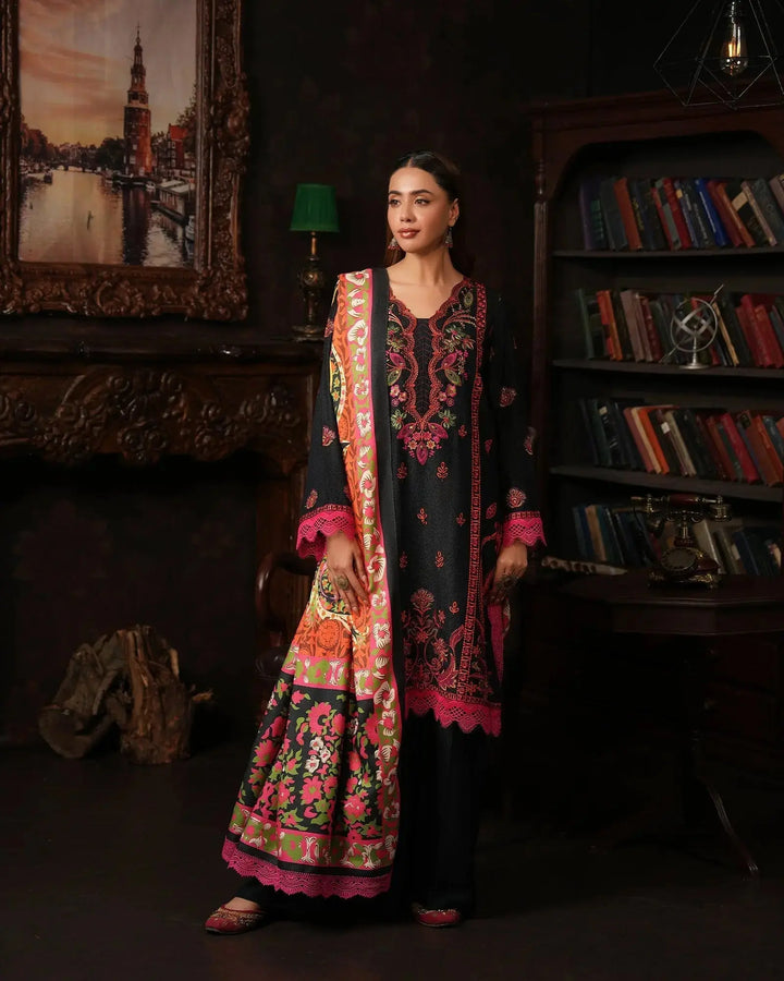 3 Piece Karandi Linen Suit Stitched | 16384-IG-K.LN - Sha Posh Textile