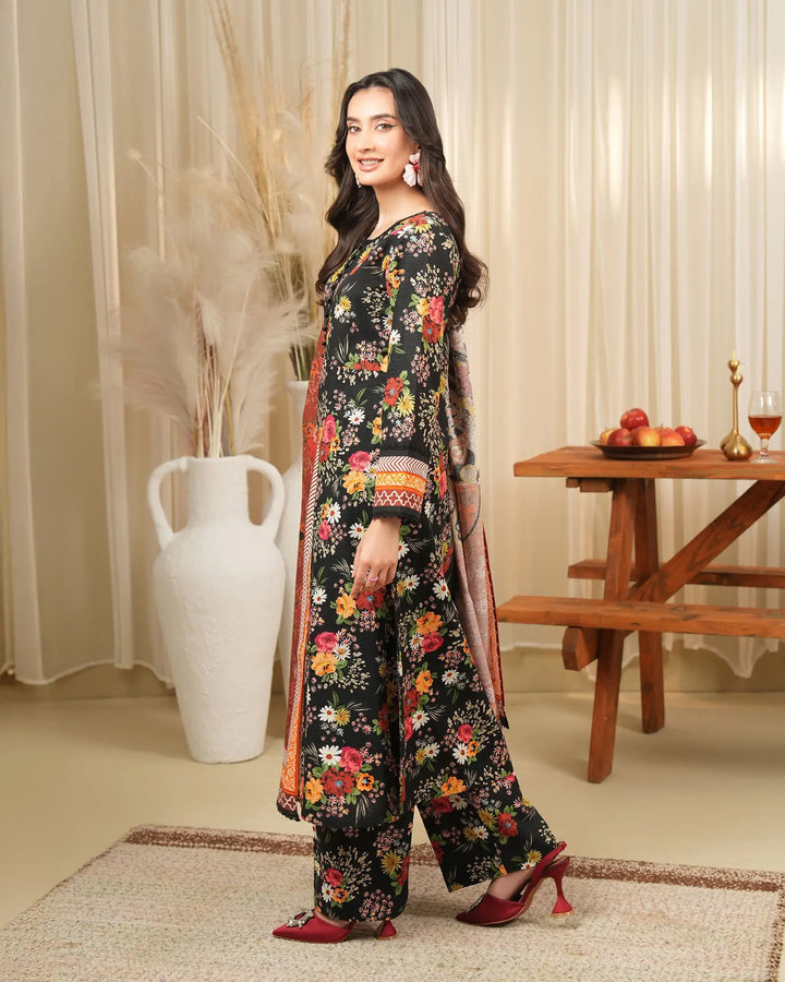 3 Piece - Khaddar Printed Suit Unstitched | UNFF034 - Sha Posh Textile