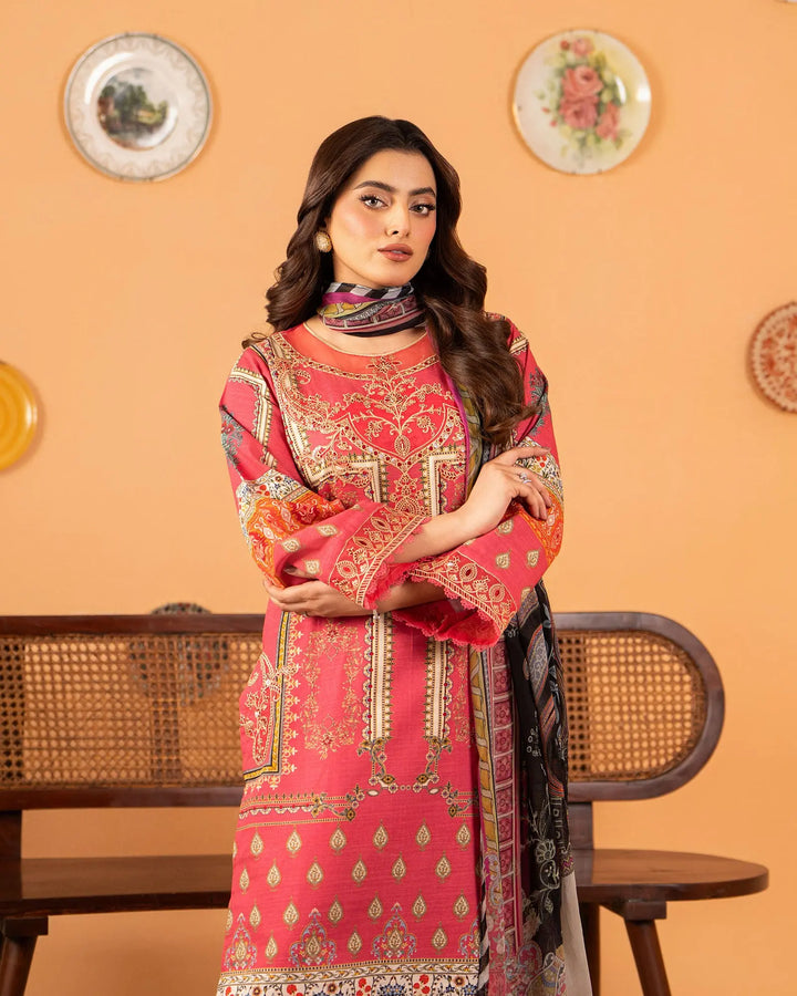 3 Piece Khaddar Suit Stitched | 16280-IG-KD - Sha Posh Textile