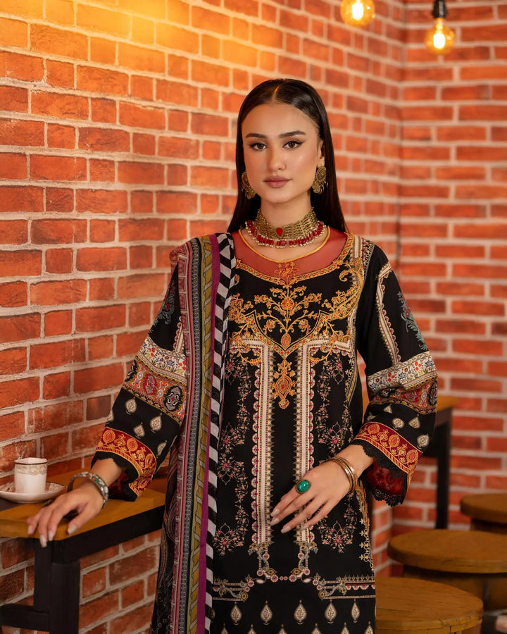 3 Piece Khaddar Suit Stitched | 16280-IG-KD - Sha Posh Textile