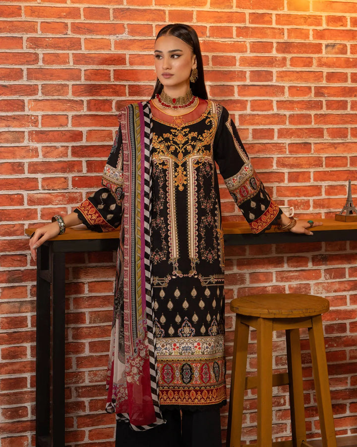 3 Piece Khaddar Suit Stitched | 16280-IG-KD - Sha Posh Textile