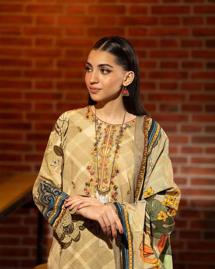 3 Piece Khaddar Suit Stitched | 16298-IG-KD - Sha Posh Textile