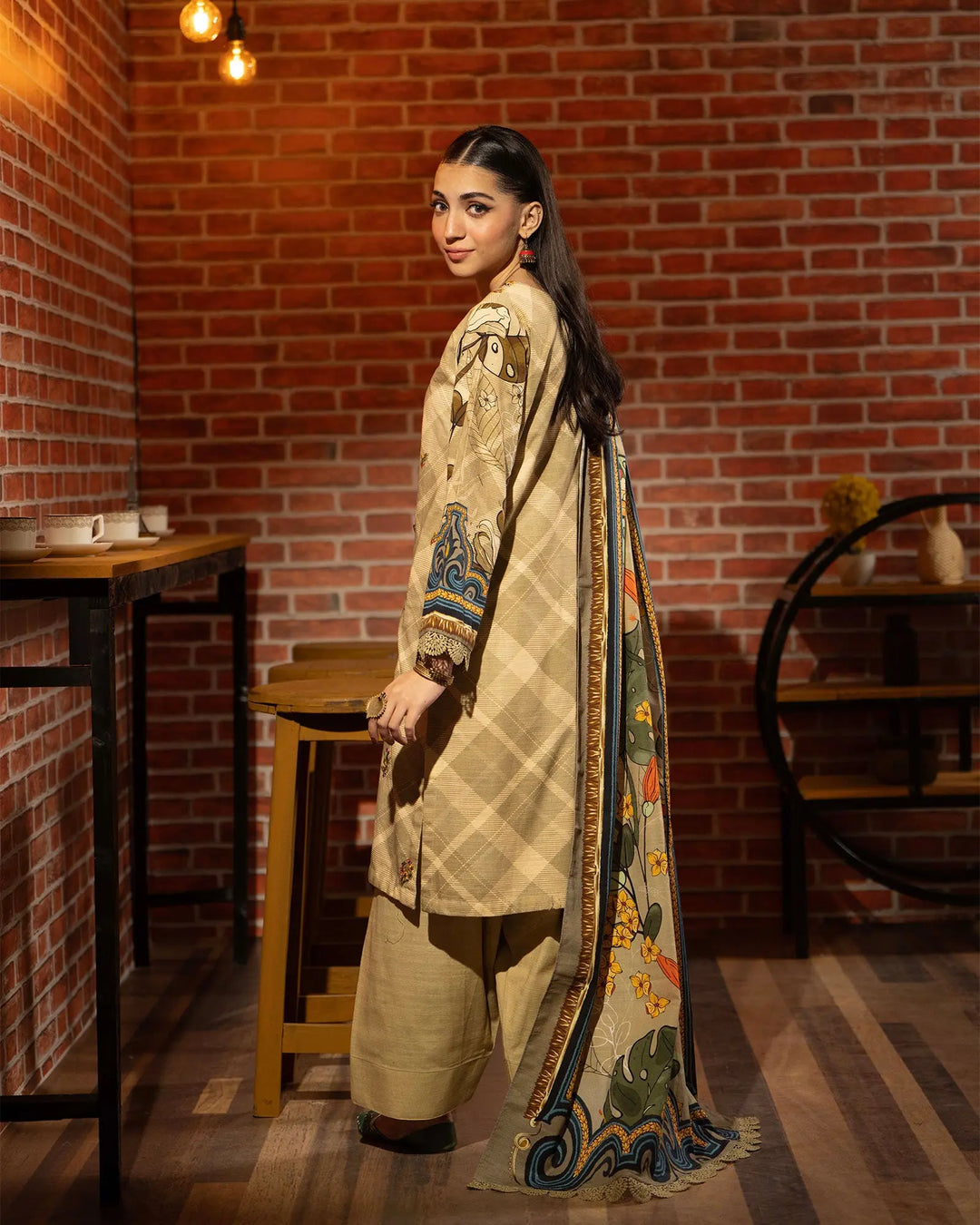 3 Piece Khaddar Suit Stitched | 16298-IG-KD - Sha Posh Textile