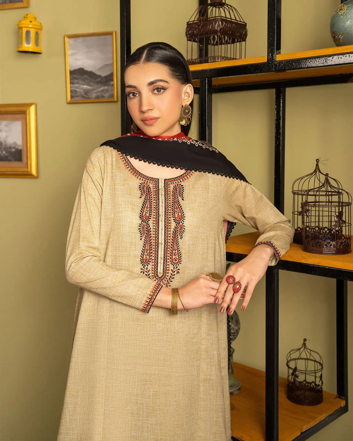 3 Piece Khaddar Suit Stitched | 16304-IG-KD - Sha Posh Textile