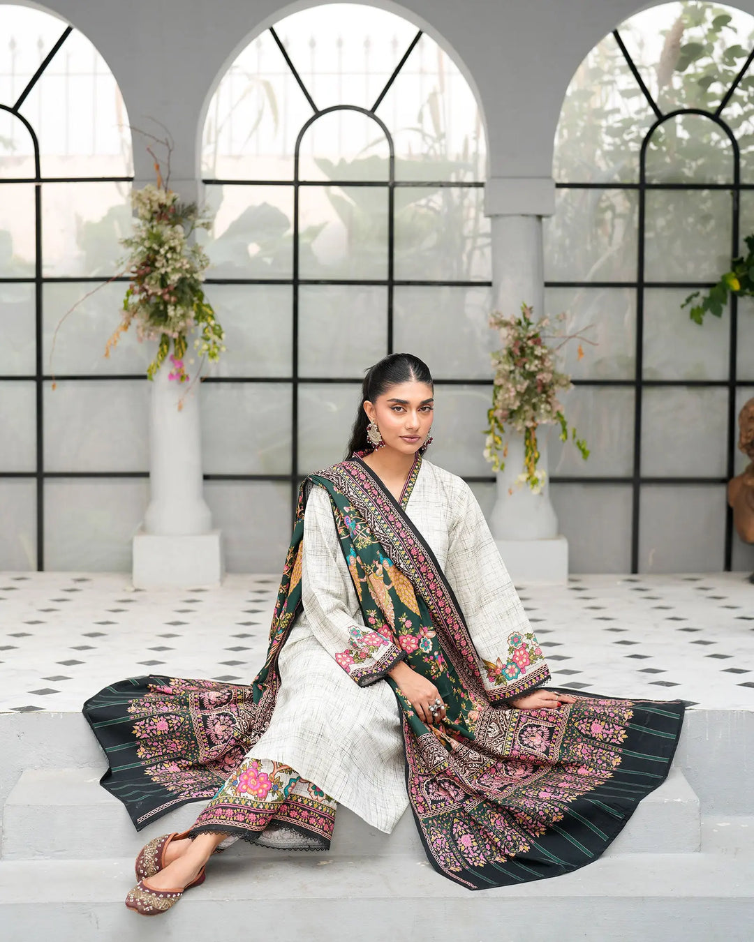 3 Piece Khaddar Suit Stitched | 16311-IG-KD Sha Posh Textile