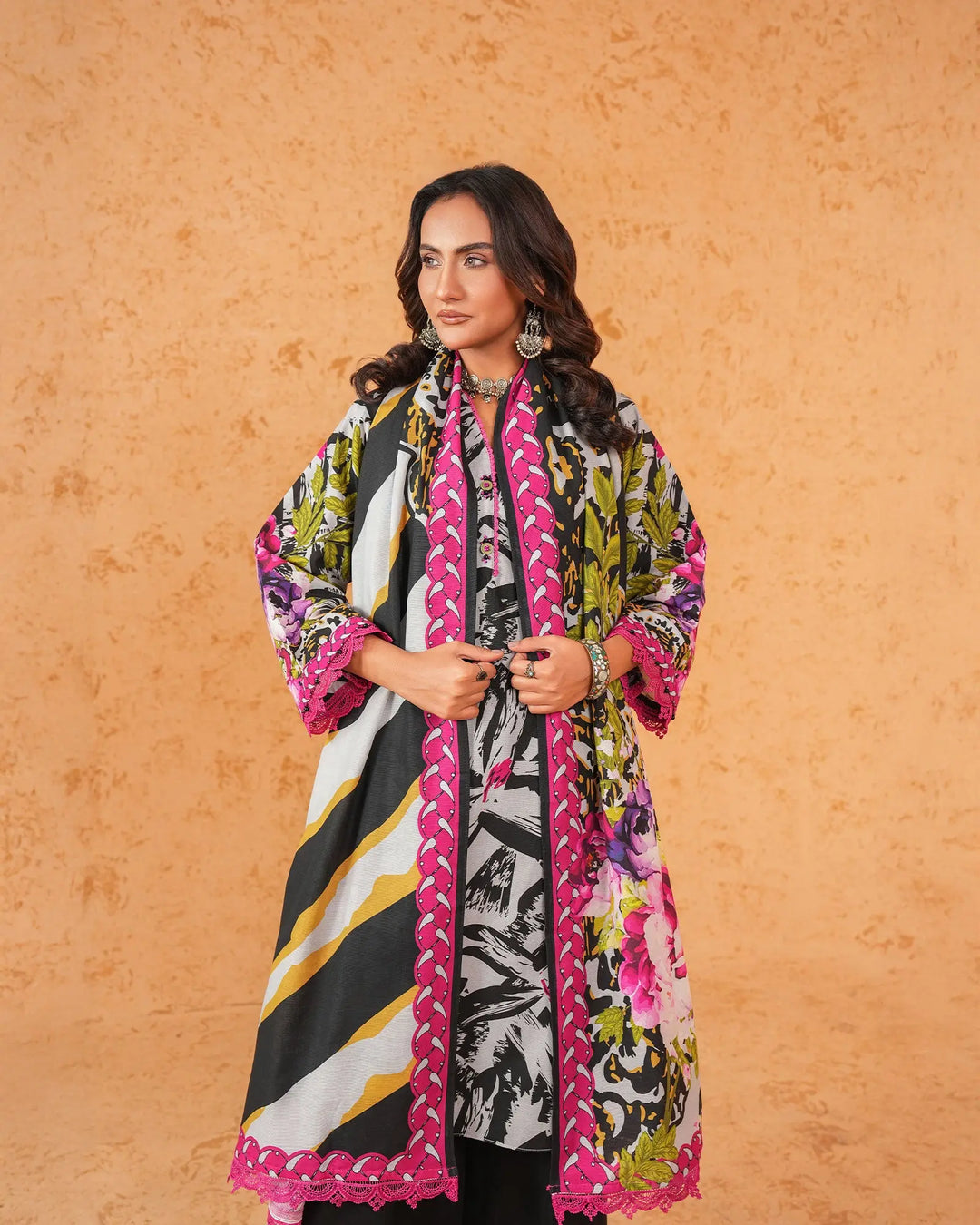 3 Piece Khaddar Suit Stitched | 16336-IG-KD - Sha Posh Textile