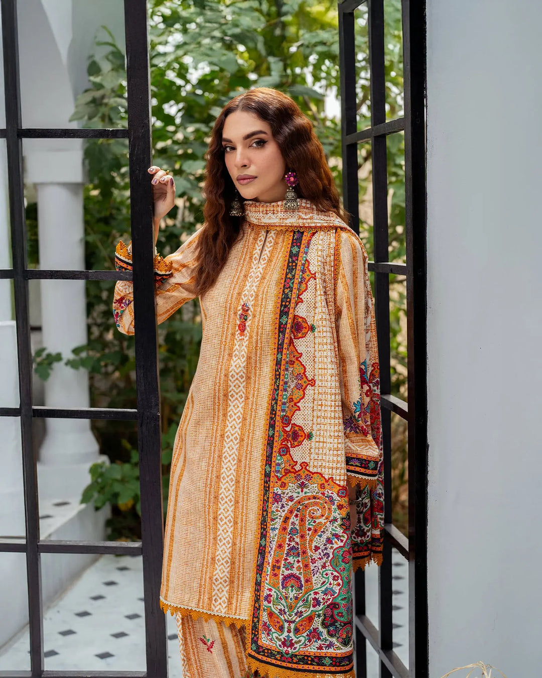 3 Piece Khaddar Suit Stitched | 16342-IG-KD - Sha Posh Textile