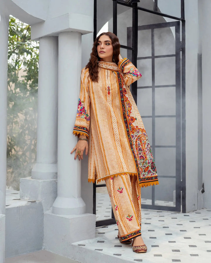3 Piece Khaddar Suit Stitched | 16342-IG-KD - Sha Posh Textile