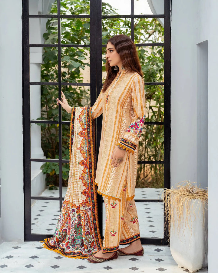 3 Piece Khaddar Suit Stitched | 16342-IG-KD - Sha Posh Textile