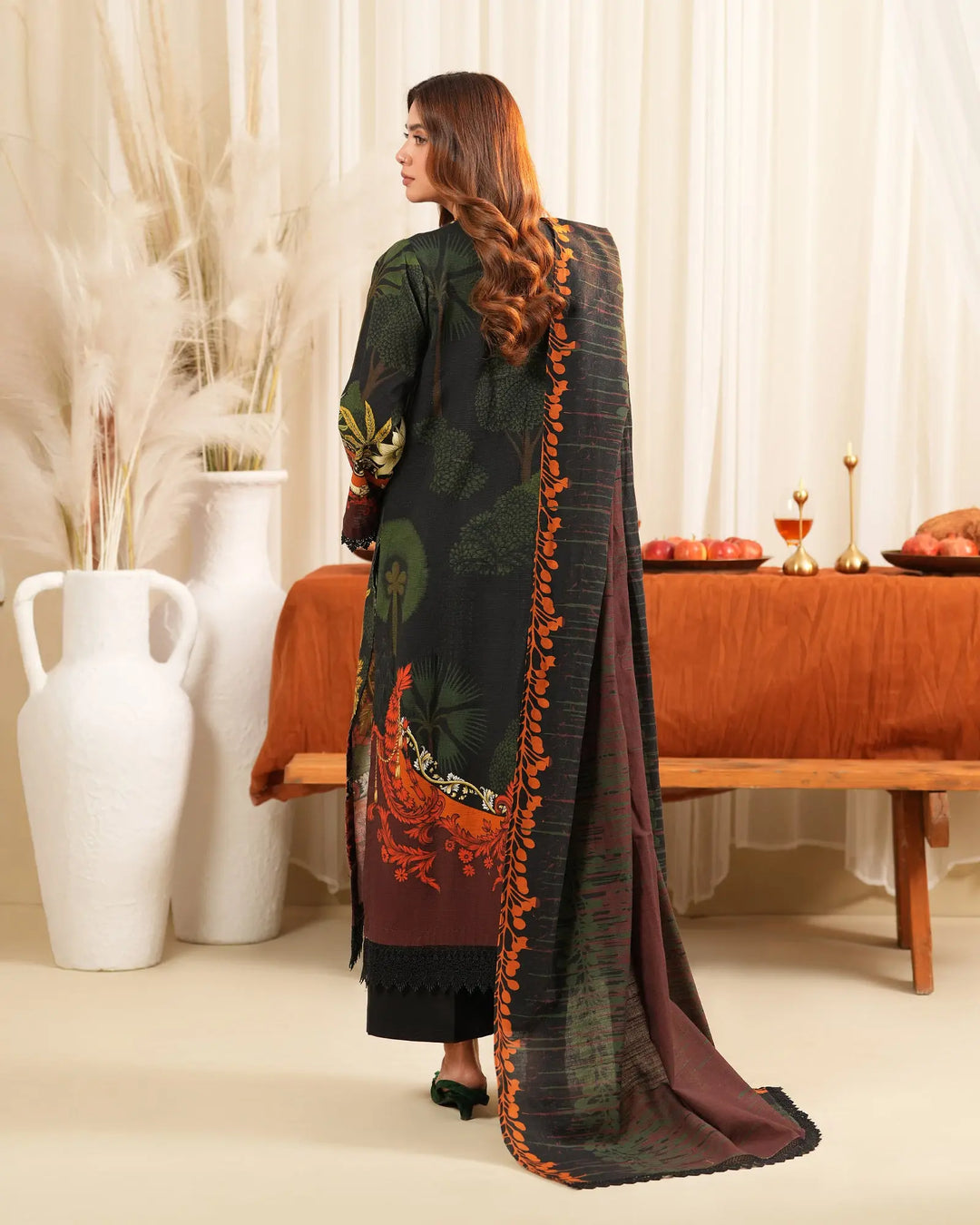 3 Piece Khaddar Suit Stitched | 16355-IG-KD - Sha Posh Textile