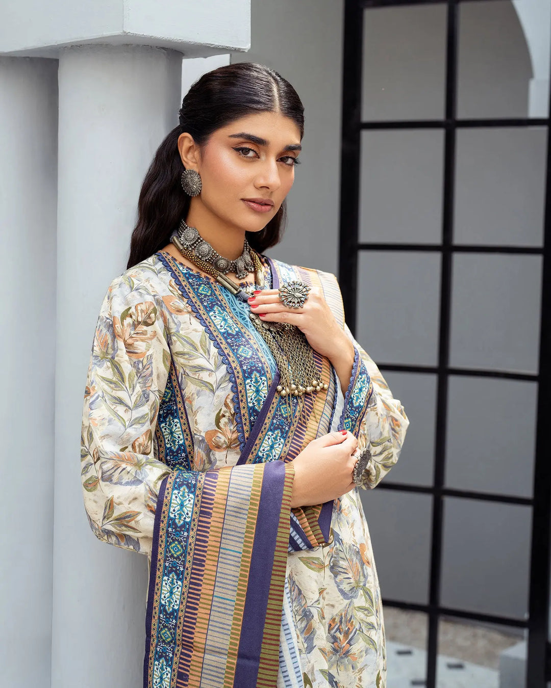 3 Piece Khaddar Suit Stitched | 16365-IG-KD Sha Posh Textile