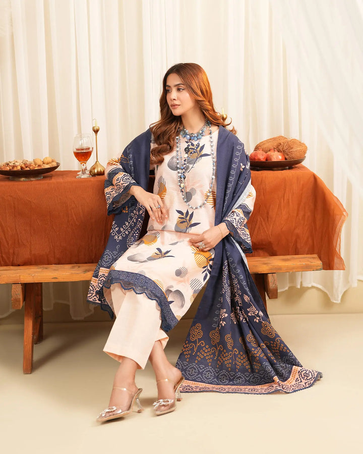 3 Piece Khaddar Suit Stitched | 16366-IG-KD - Sha Posh Textile