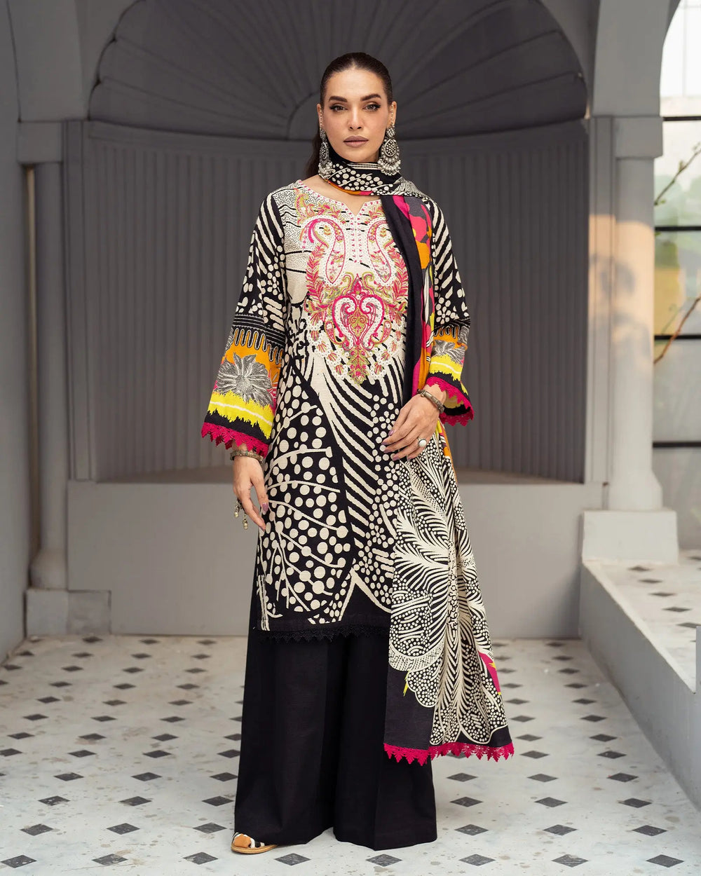 3 Piece Khaddar Suit Stitched | 16377-IG-KD - Sha Posh Textile