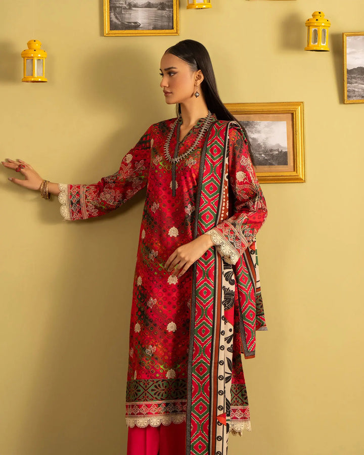 3 Piece Khaddar Suit Stitched | 16388-IG-KD - Sha Posh Textile