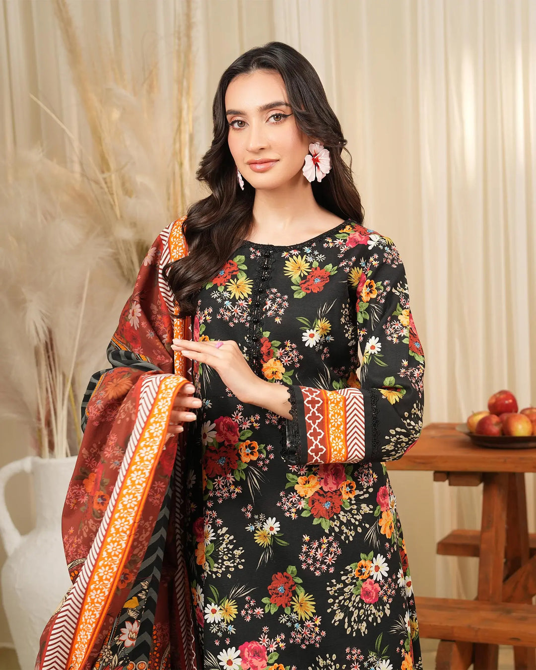 3 Piece Khaddar Suit Stitched | 16392-IG-KD - Sha Posh Textile