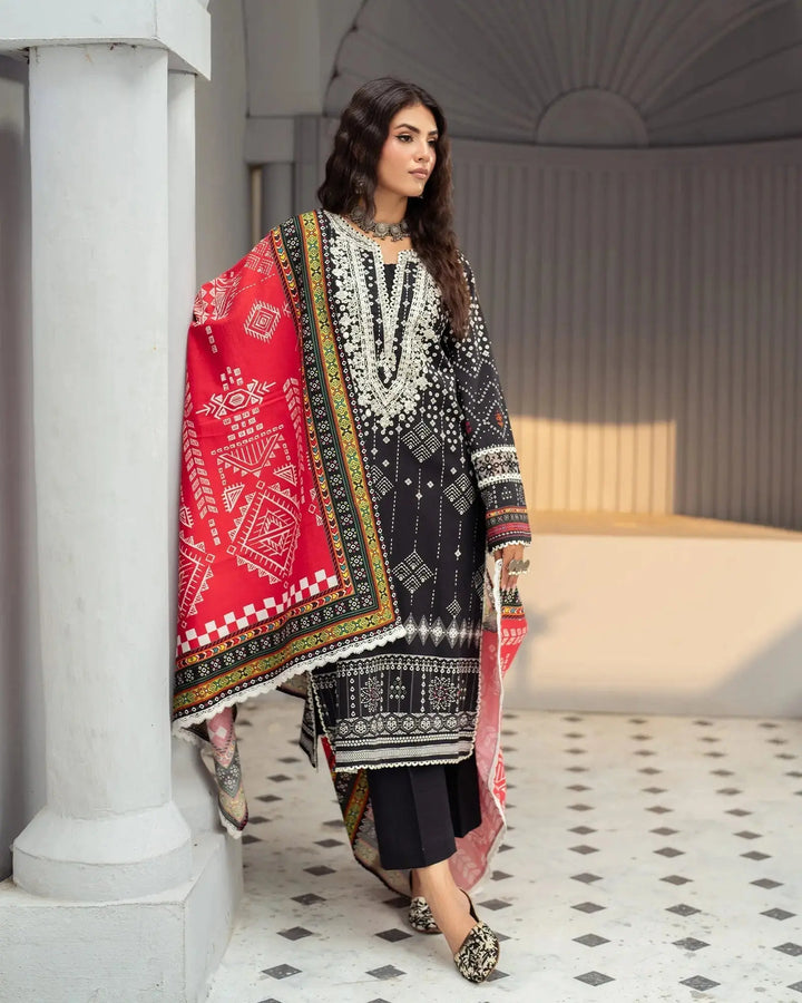 3 Piece Khaddar Suit Stitched | 16396-IG-KD - Sha Posh Textile