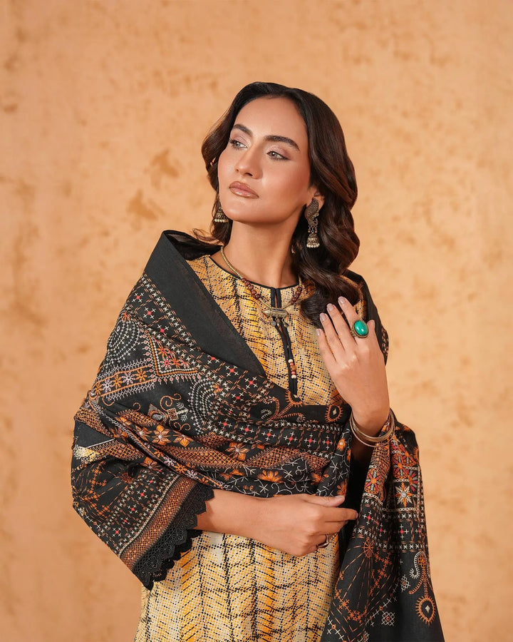3 Piece Khaddar Suit Stitched | 16402-IG-KD - Sha Posh Textile