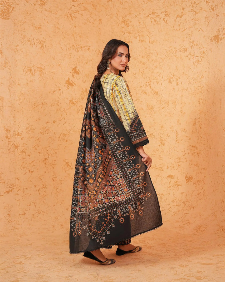 3 Piece Khaddar Suit Stitched | 16402-IG-KD - Sha Posh Textile