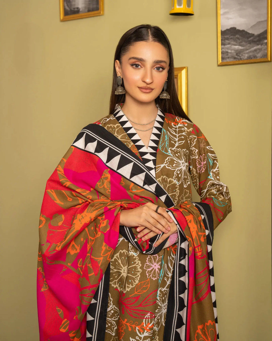 3 Piece Khaddar Suit | 16333-IG-KD - Sha Posh Textile