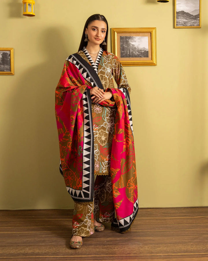 3 Piece Khaddar Suit | 16333-IG-KD - Sha Posh Textile