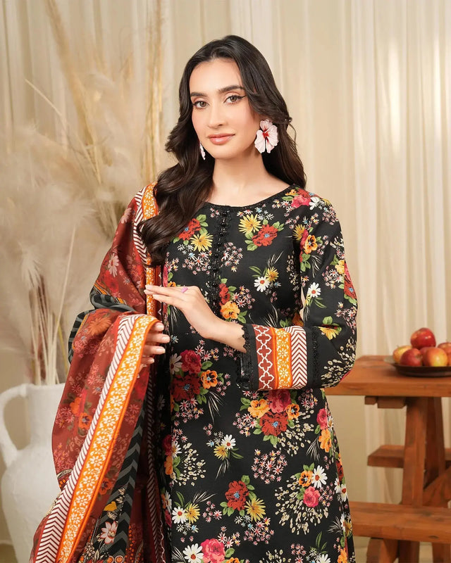 3 Piece Khaddar Suit Stitched | 16392-IG-KD - Sha Posh Textile