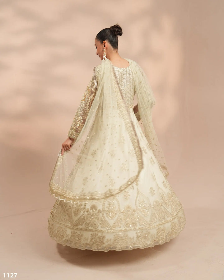 3 Piece Net Maxi Stitched | 1127-ST-NT - Sha Posh Textile