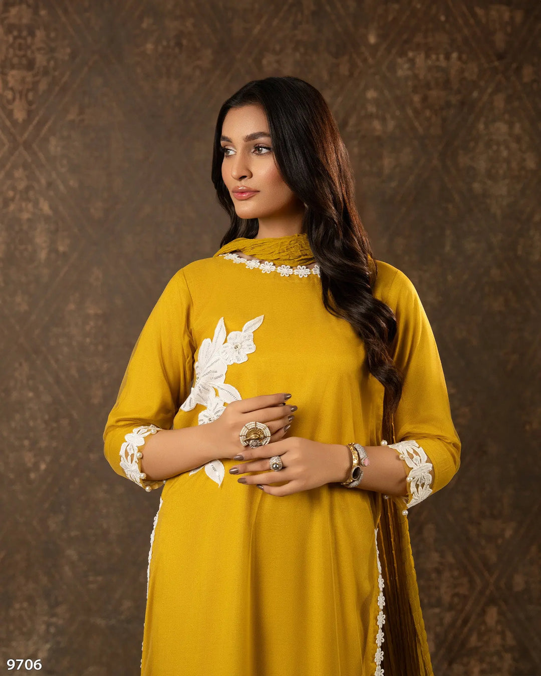 3 Piece Net Suit | 9706-IG-NT - Sha Posh Textile