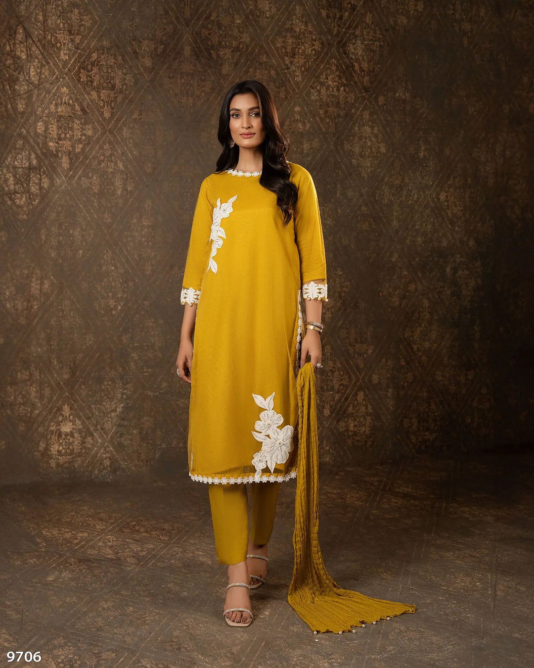 3 Piece Net Suit | 9706-IG-NT - Sha Posh Textile