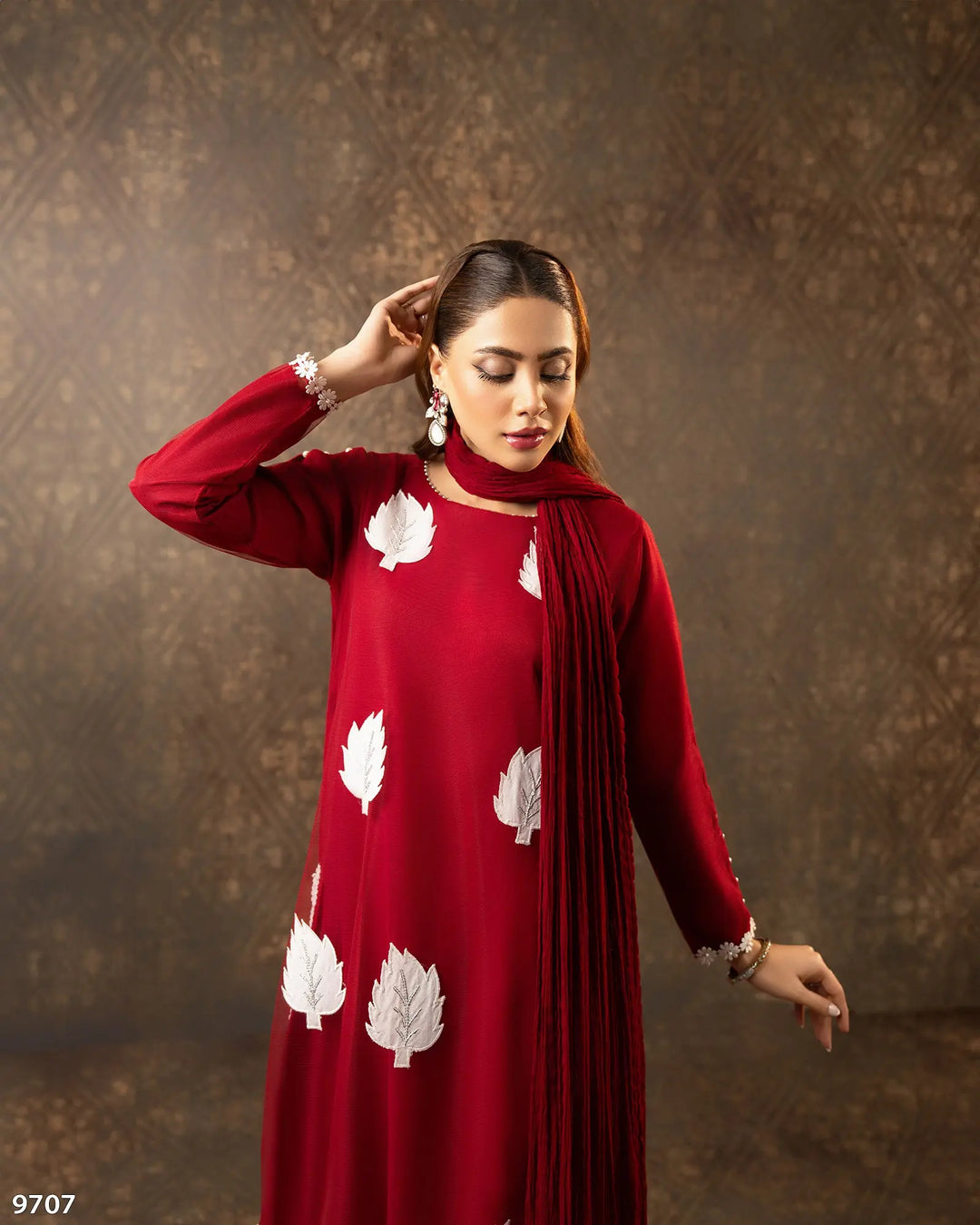 3 Piece Net Suit | 9707-IG-NT - Sha Posh Textile
