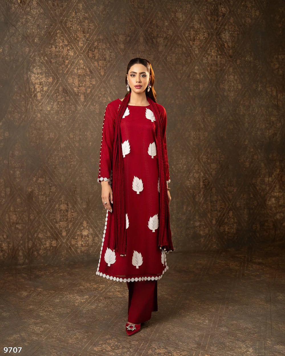 3 Piece Net Suit | 9707-IG-NT - Sha Posh Textile