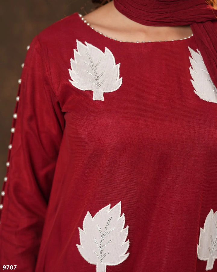 3 Piece Net Suit | 9707-IG-NT - Sha Posh Textile