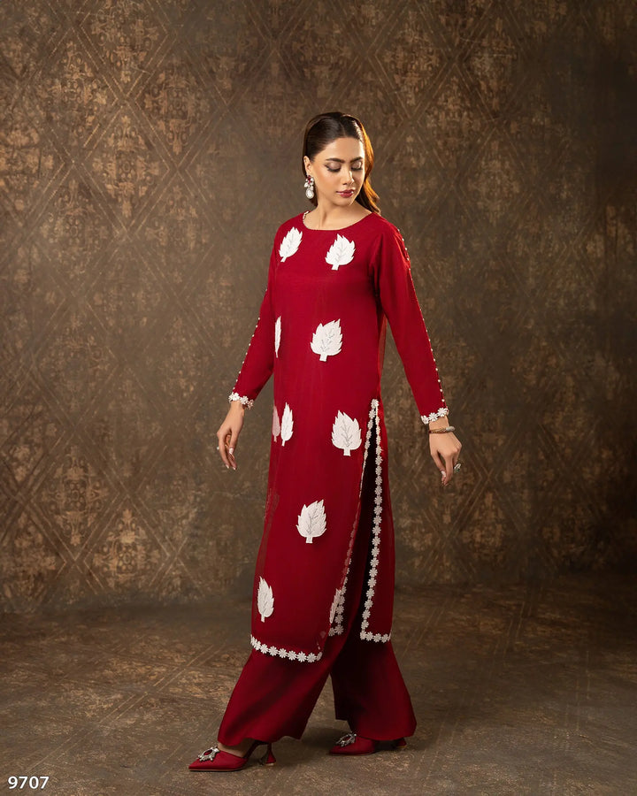 3 Piece Net Suit | 9707-IG-NT - Sha Posh Textile