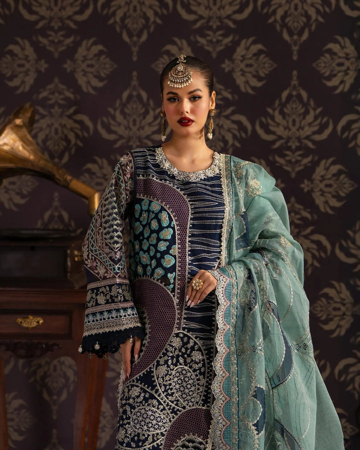 3 Piece Organza Suit Stitched | 9714-IG-ORZ - Sha Posh Textile