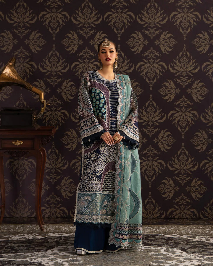 3 Piece Organza Suit Stitched | 9714-IG-ORZ - Sha Posh Textile