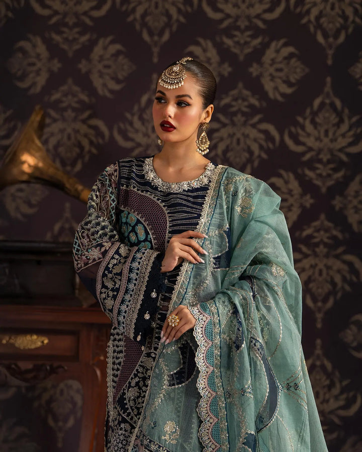 3 Piece Organza Suit Stitched | 9714-IG-ORZ - Sha Posh Textile