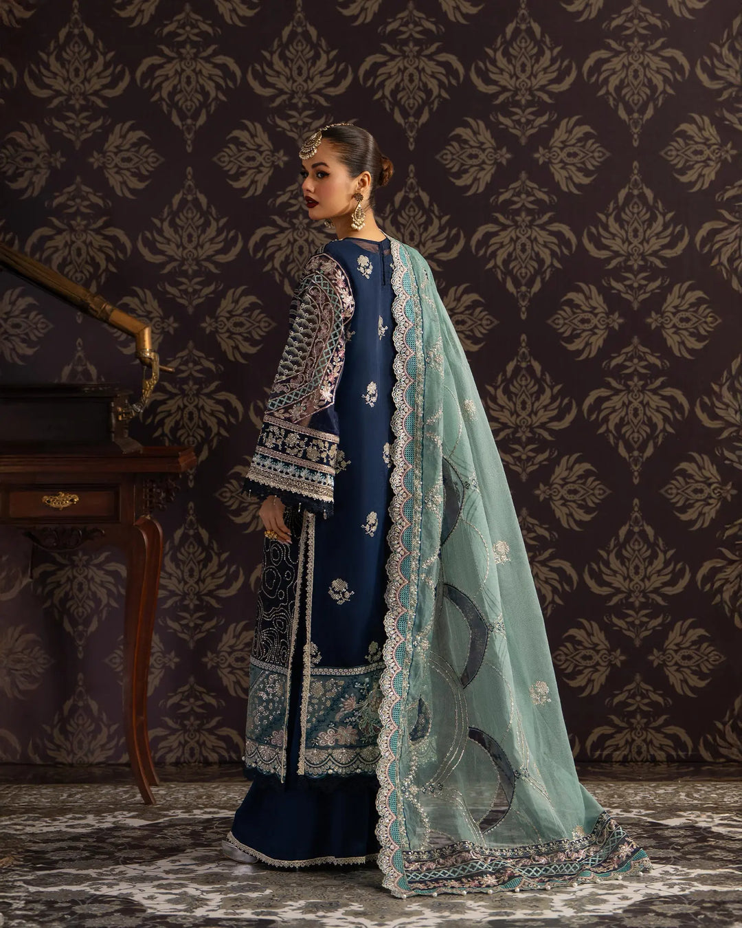 3 Piece Organza Suit Stitched | 9714-IG-ORZ - Sha Posh Textile