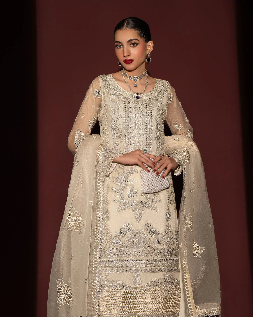 3 Piece Organza Suit | 1122-ST-ORZ - Sha Posh Textile