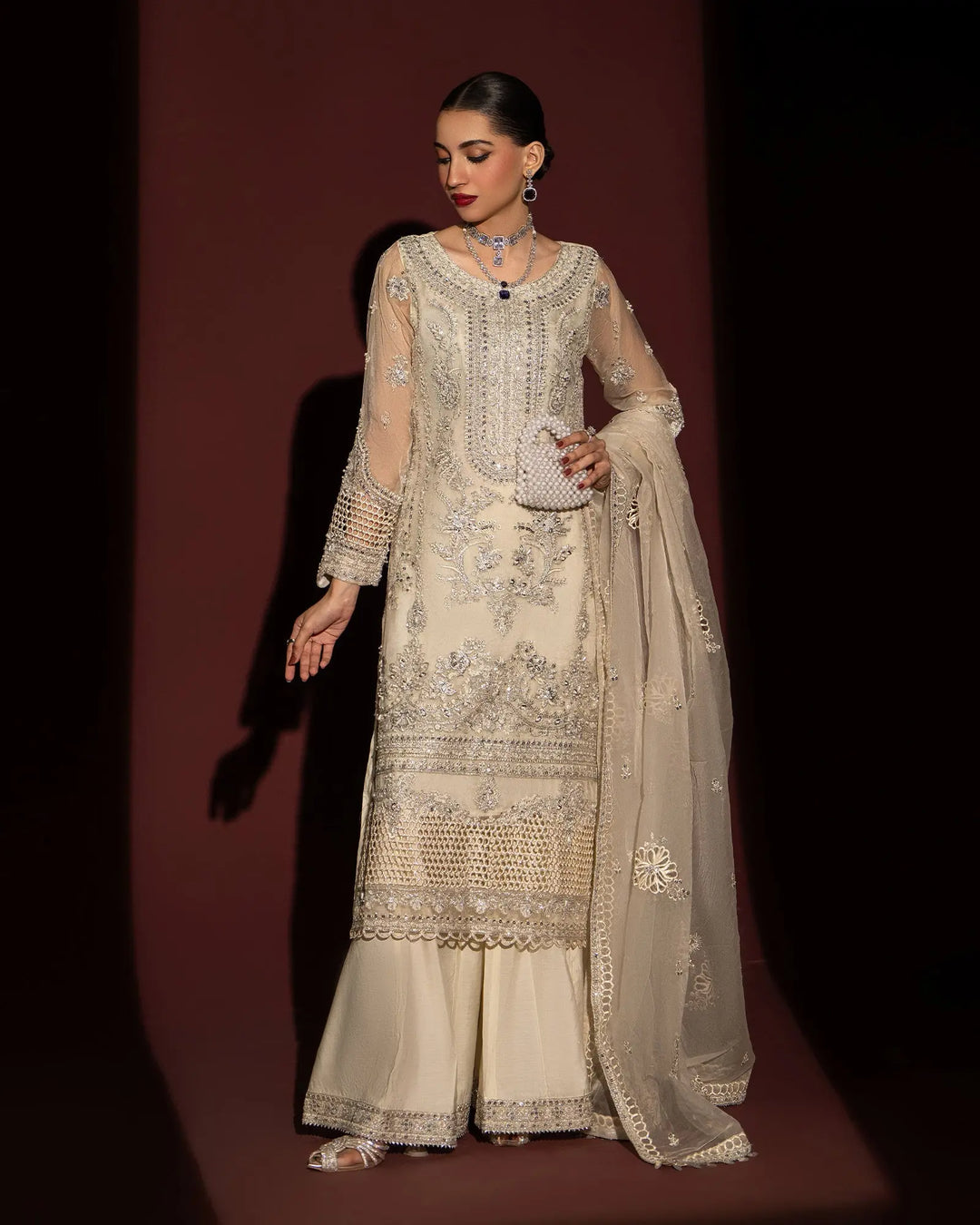 3 Piece Organza Suit | 1122-ST-ORZ - Sha Posh Textile