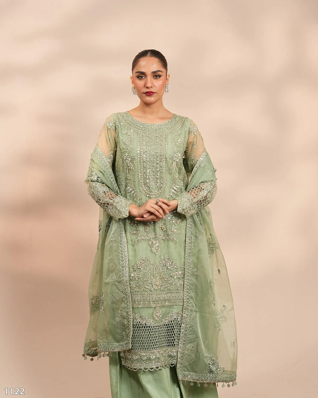 3 Piece Organza Suit | 1122-ST-ORZ - Sha Posh Textile