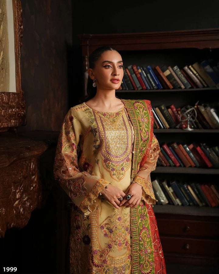 3 Piece Organza Suit | 1999-NA-ORZ - Sha Posh Textile