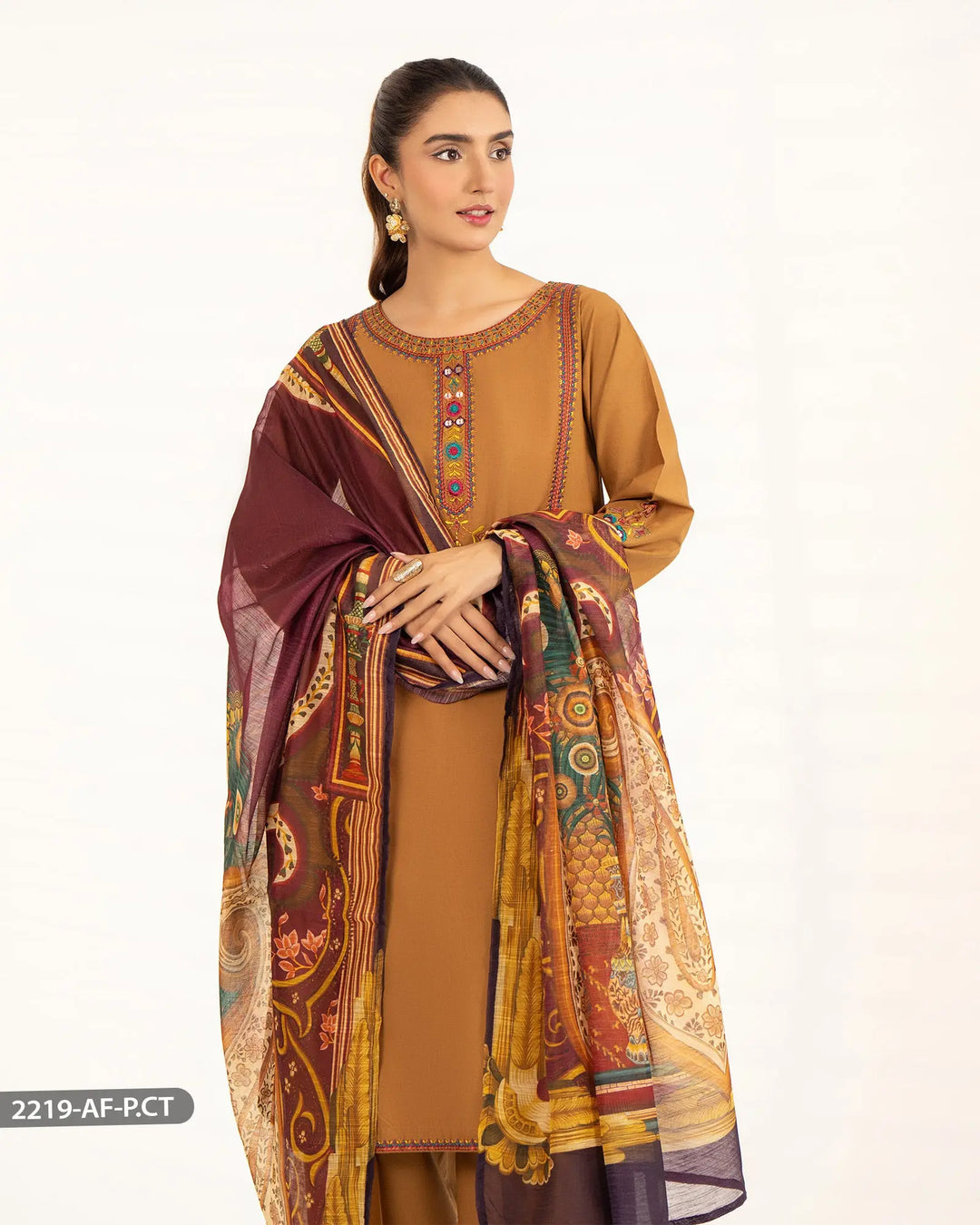 3 Piece Poplin Cotton Suit | 2219-AF-P.CT - Sha Posh Textile