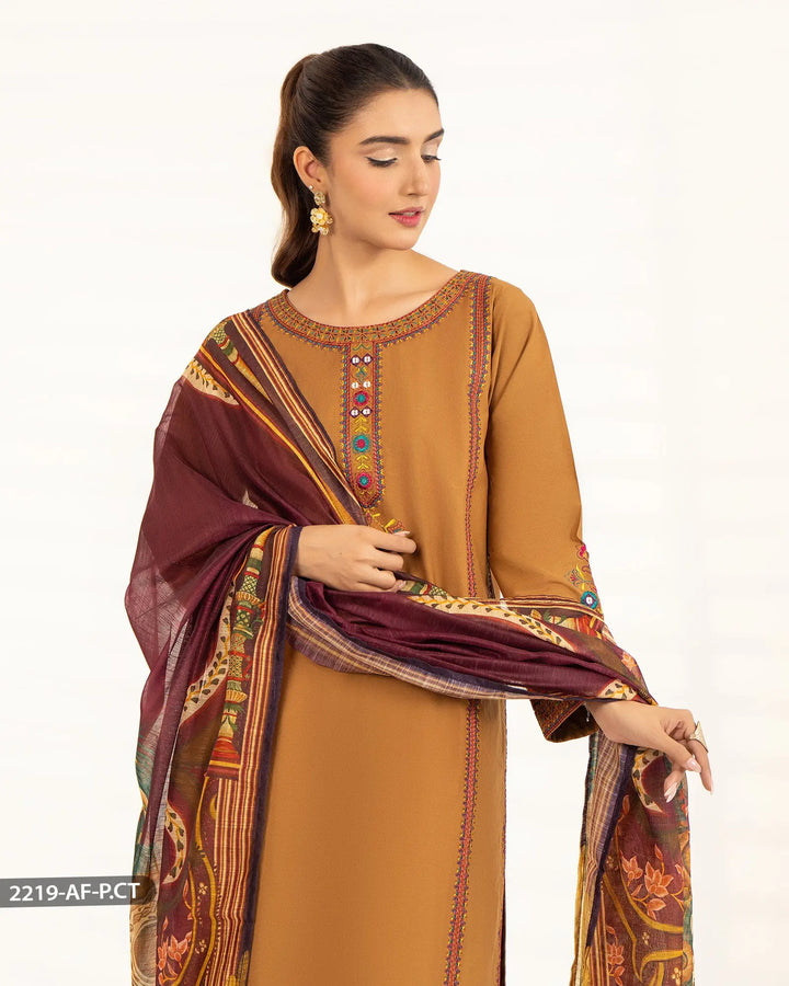 3 Piece Poplin Cotton Suit | 2219-AF-P.CT - Sha Posh Textile